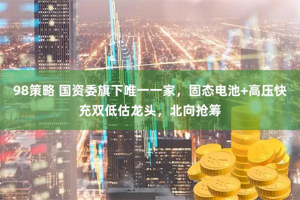 98策略 国资委旗下唯一一家，固态电池+高压快充双低估龙头，北向抢筹